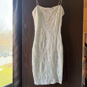 Windsor Strapless White Lace Dress